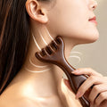 Sandalwood Scalp Massager, Wooden Gua Sha Face Neck Acupoint Tool